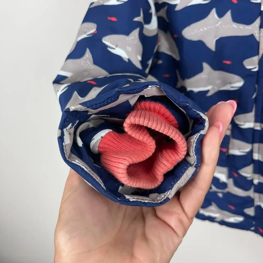 Mini Baby Boden Navy Blue Shark Jacket 3-4